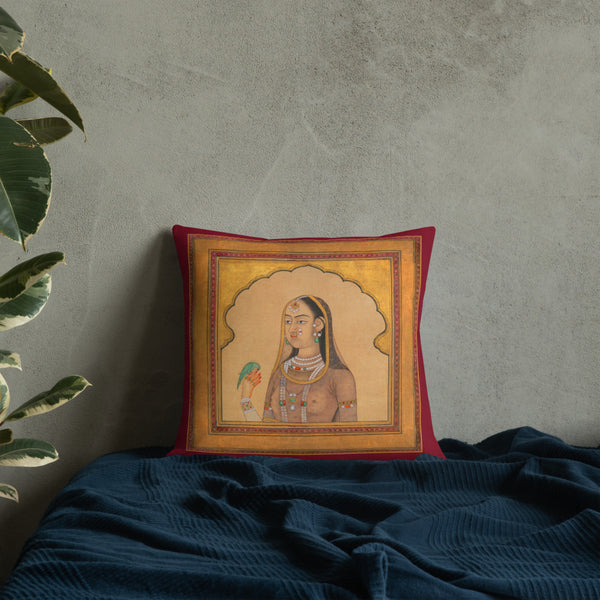 Vintage Art Print Decorative Throw Pillow / Cushion including insert, 18x18  & 22x22 inches On the Balcony