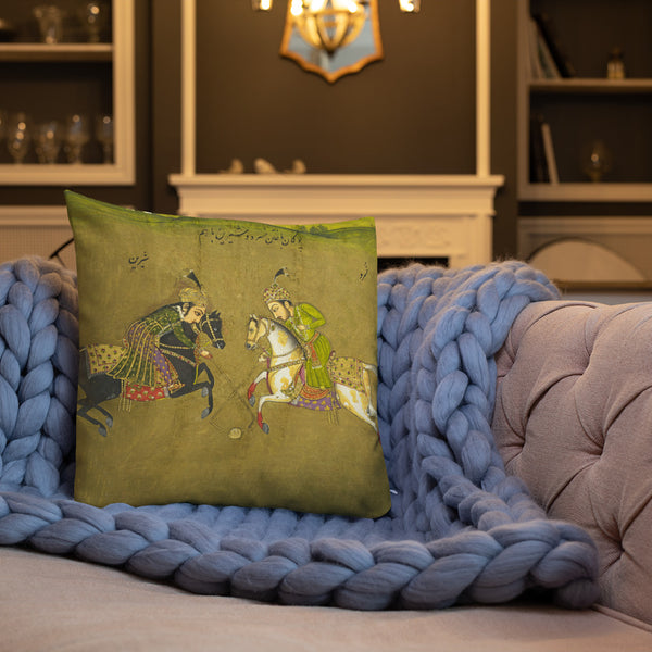  Antique Art Print Decorative Throw Pillow & Cushion  Khusrau Shirin Rug