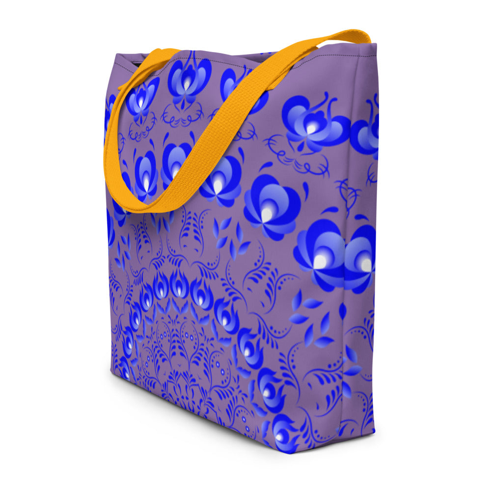 Traditional South Asian Mandala Design Beach Bag