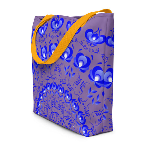 Traditional South Asian Mandala Design Beach Bag