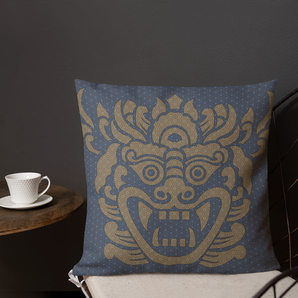 Art Premium  Decorative Throw Pillow & Cushion - Barong Blue