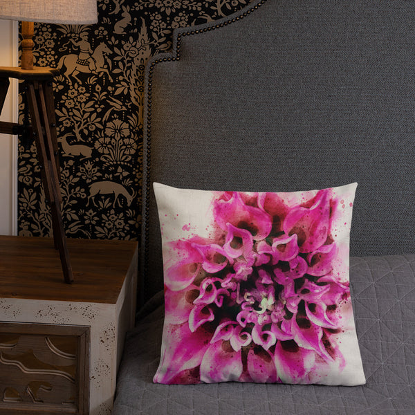 Art Premium  Decorative Throw Pillow & Cushion - Dahlia