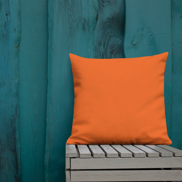 Art Premium  Decorative Throw Pillow & Cushion - Orange Mandala