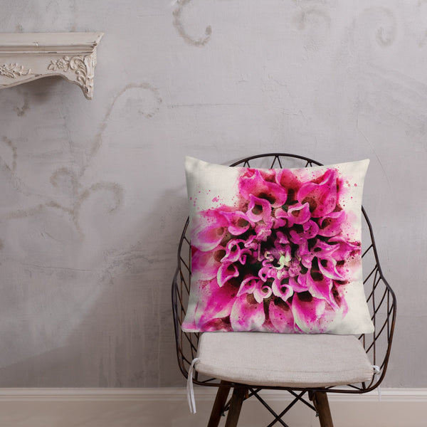 Art Premium  Decorative Throw Pillow & Cushion - Dahlia