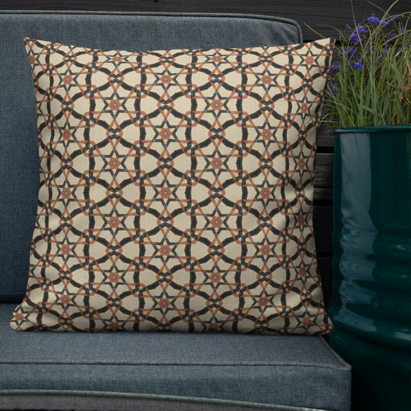 Art Premium  Decorative Throw Pillow & Cushion - Pale Hexagon