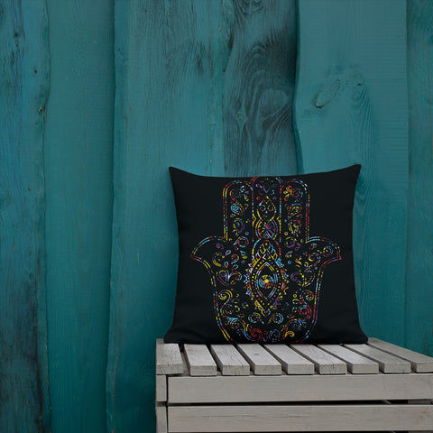 Antique Art Print Decorative Throw Pillow & Cushion - Hamsa