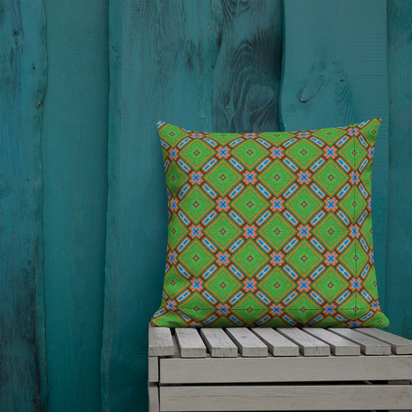 Art Premium  Decorative Throw Pillow & Cushion - Green Afghan