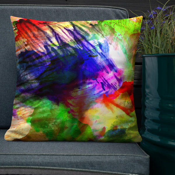 Antique Art Print Decorative Throw Pillow & Cushion - Fluorescent Holi