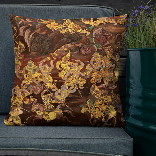 Art Premium  Decorative Throw Pillow & Cushion - BKK Mural