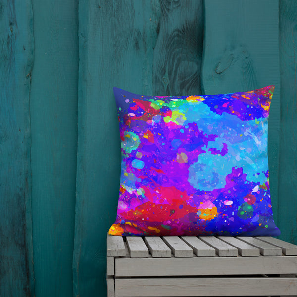 Antique Art Print Decorative Throw Pillow & Cushion - Holi Splash