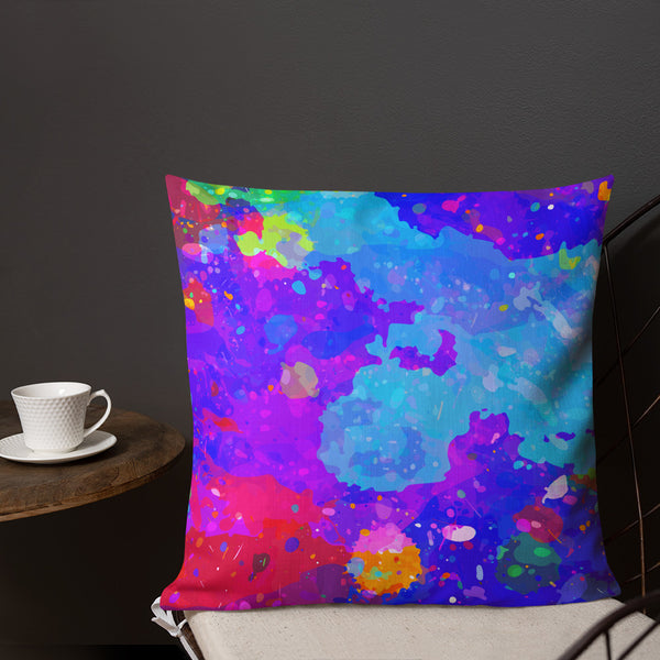 Antique Art Print Decorative Throw Pillow & Cushion - Holi Splash
