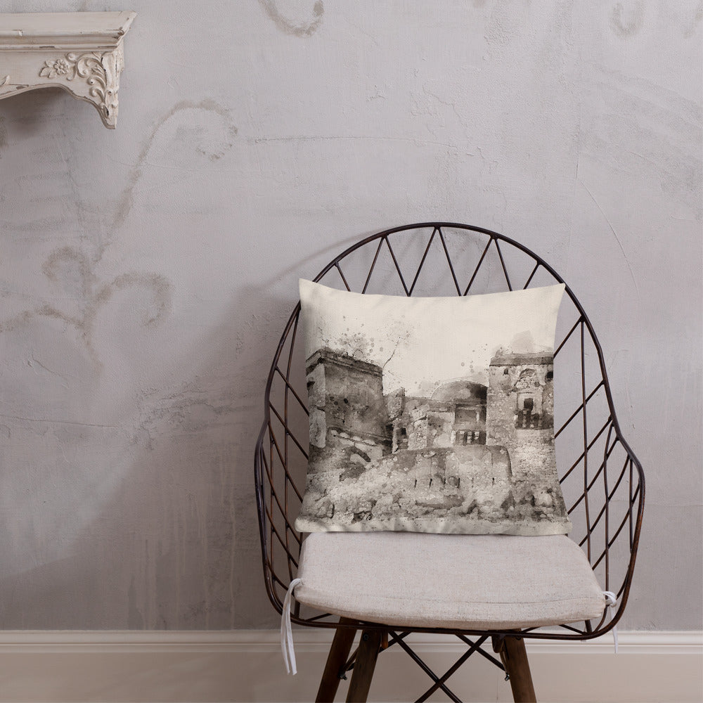 Antique Art Print Decorative Throw Pillow & Cushion Ranthambore Chair