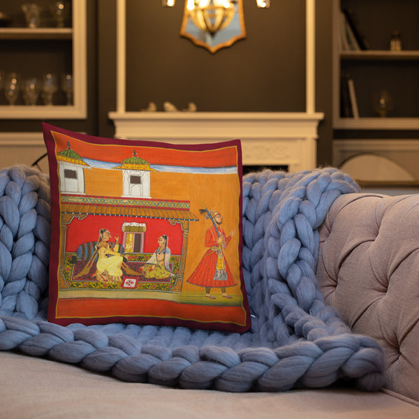 Vintage Art Print  Decorative Throw Pillow / Cushion including insert, 18x18  & 22x22 inches  Friends