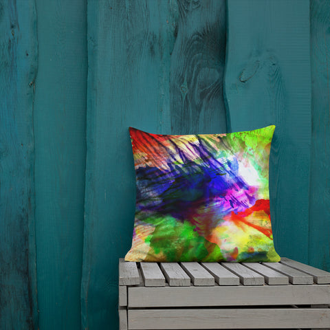 Antique Art Print Decorative Throw Pillow & Cushion - Fluorescent Holi