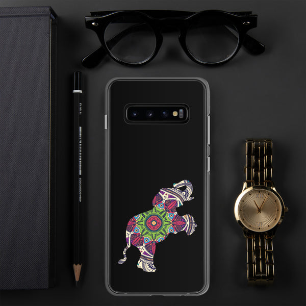 Samsung Case Mandala Elephant Black