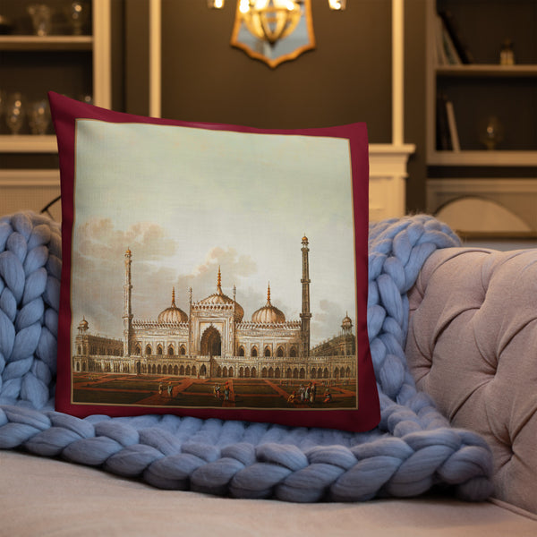 Vintage Art Print  DecorativeThrow Pillow / Cushion including insert, 18x18  & 22x22 inches Lucknow
