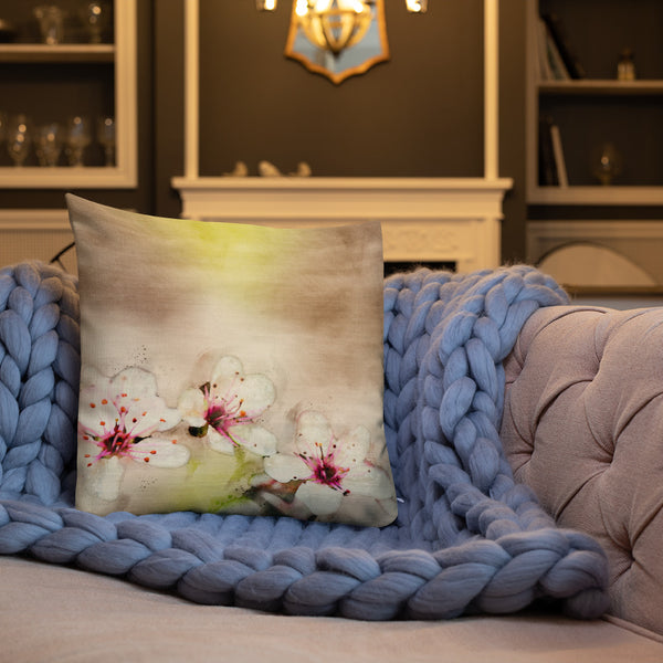 Art Premium  Decorative Throw Pillow & Cushion - Cherry Blossoms