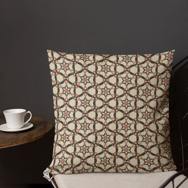 Art Premium  Decorative Throw Pillow & Cushion - Pale Hexagon