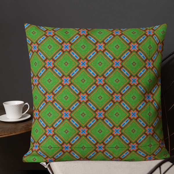 Art Premium  Decorative Throw Pillow & Cushion - Green Afghan