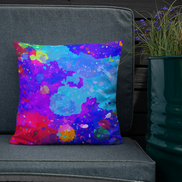 Antique Art Print Decorative Throw Pillow & Cushion - Holi Splash