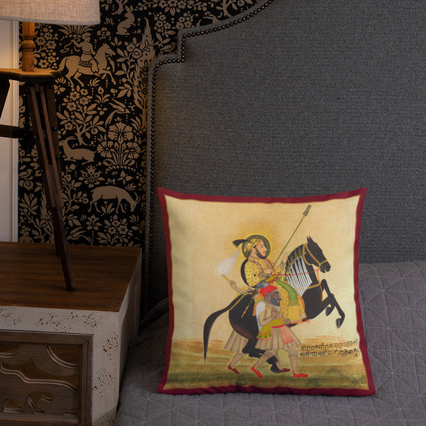 Antique Art Print Decorative Throw Pillow & Cushion The Chieftan bed