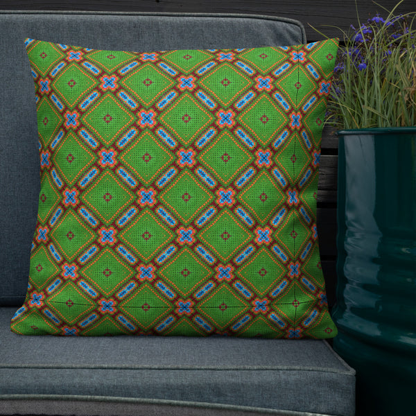 Art Premium  Decorative Throw Pillow & Cushion - Green Afghan