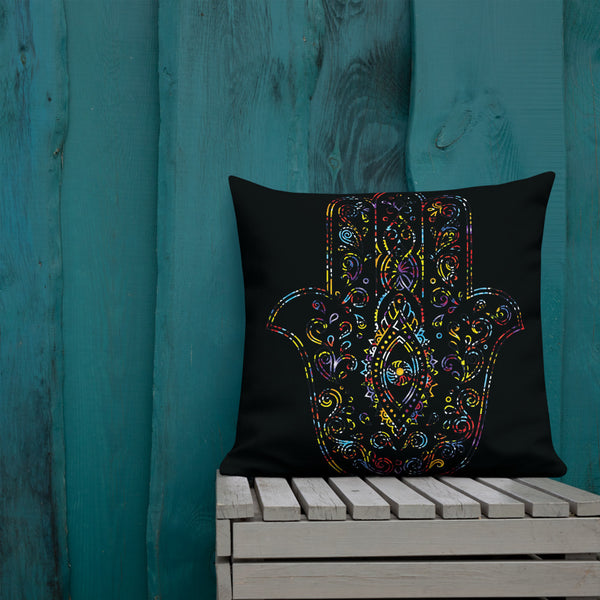 Antique Art Print Decorative Throw Pillow & Cushion - Hamsa