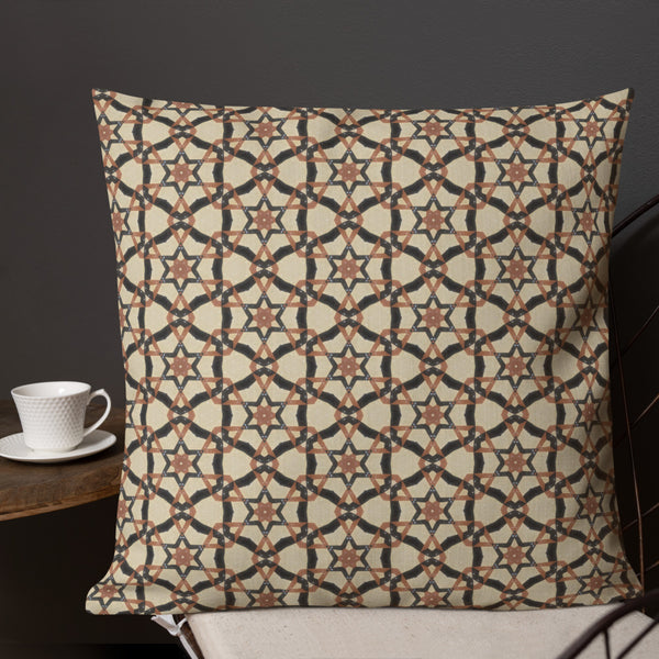 Art Premium  Decorative Throw Pillow & Cushion - Pale Hexagon