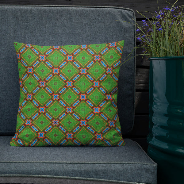 Art Premium  Decorative Throw Pillow & Cushion - Green Afghan