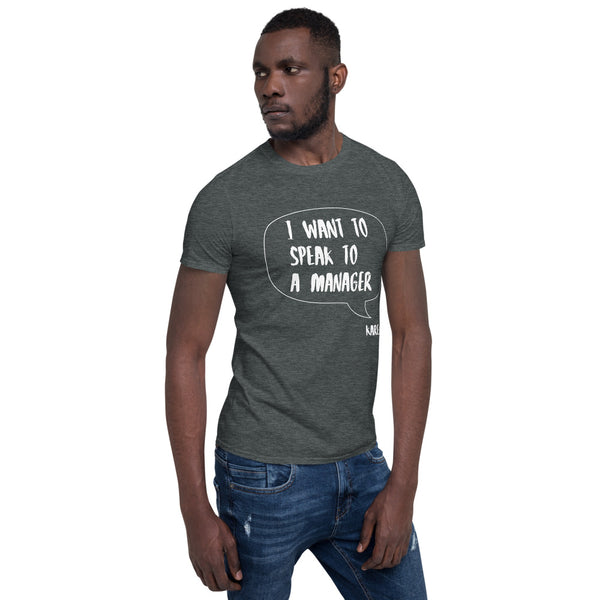 Cotton Unisex T-Shirt Karen Speak 3 Grey