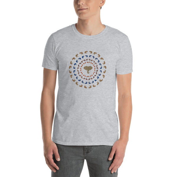 Cotton Unisex T-Shirt  Elephant Mandala