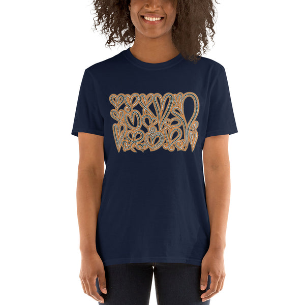 Unisex Cotton T-Shirt Valentine Hearts