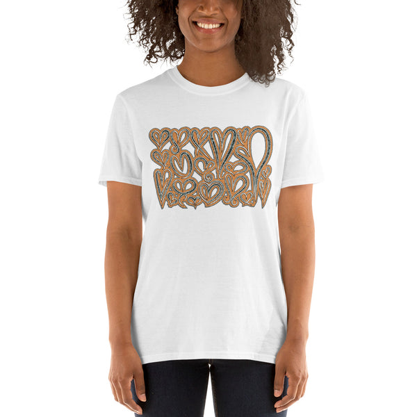 Unisex Cotton T-Shirt Valentine Hearts